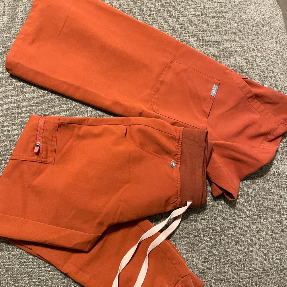 Rust Orange FIGS Scrub Set
